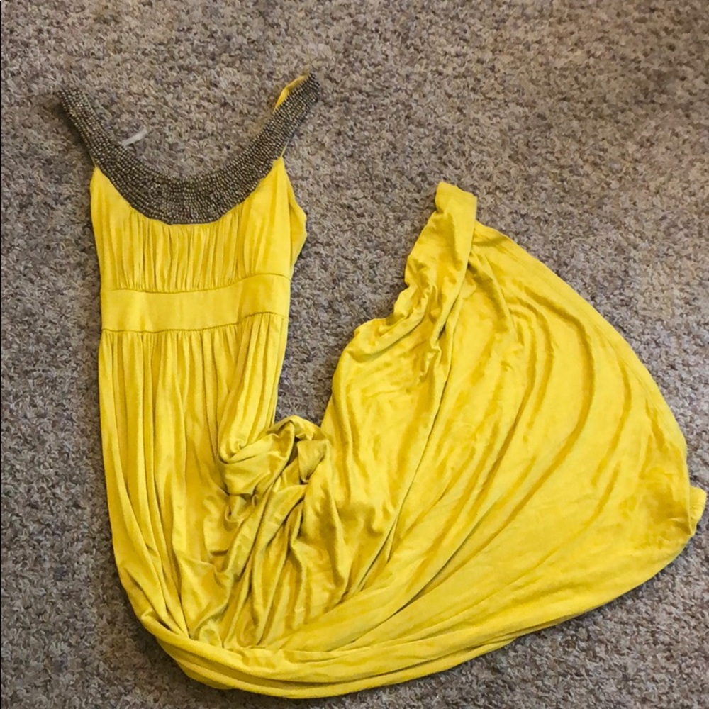 Mustard yellow maxi dress